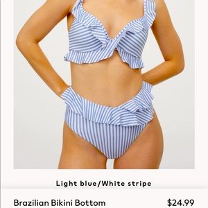 H&M Flounce Push-Up Bikini Top + Hi-rise Bottoms